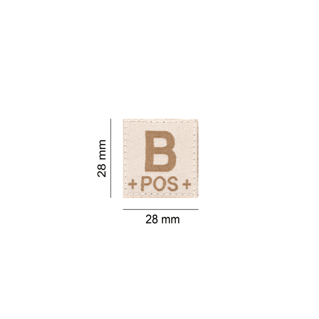 B Pos Bloodgroup Patch Desert - Clawgear