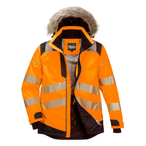 Parka hiver HV PW3 Orange et Noir - Portwest