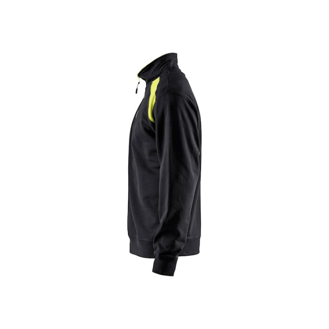 Zweifarbiger Trucker-Sweatshirt Schwarz/Gelb fluoreszierend - Blaklader