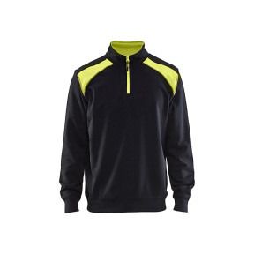 Bluza kołnierz kierowcy dwukolorowa Czarny/Żółty fluo - Blaklader