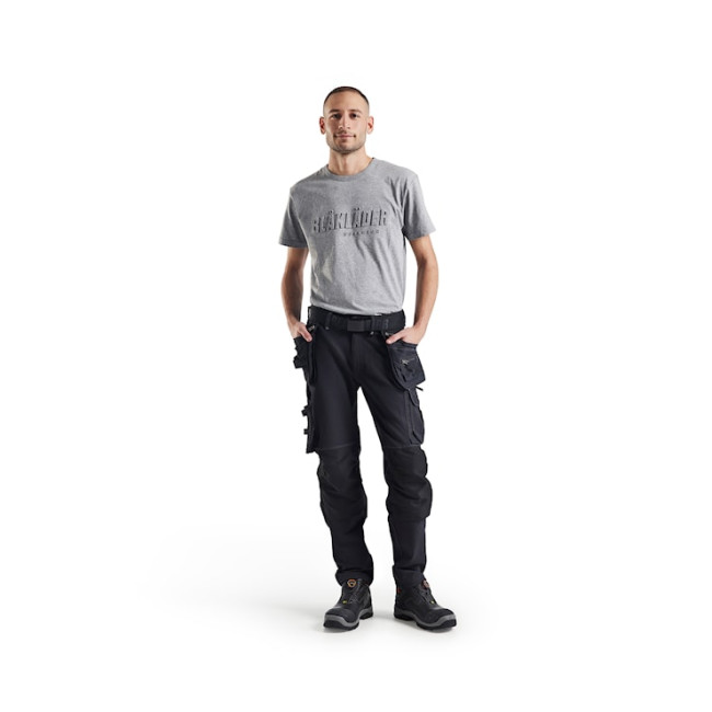 T-shirt imprimé 3D Gris chiné - Blaklader