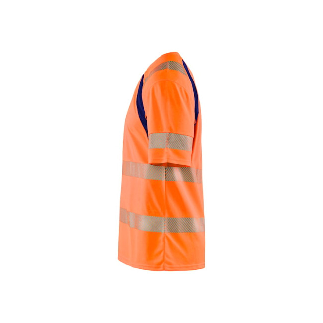 UV-Schutz-T-Shirt Warnschutz Neonorange/Marine - Blaklader