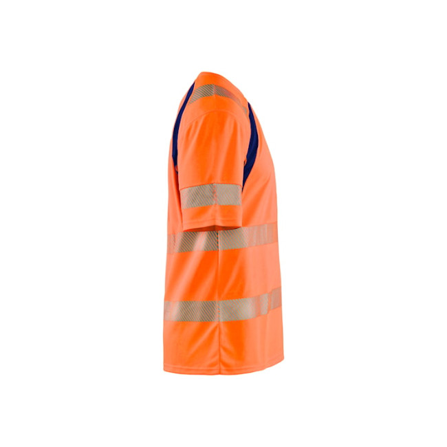 UV-Schutz-T-Shirt Warnschutz Neonorange/Marine - Blaklader