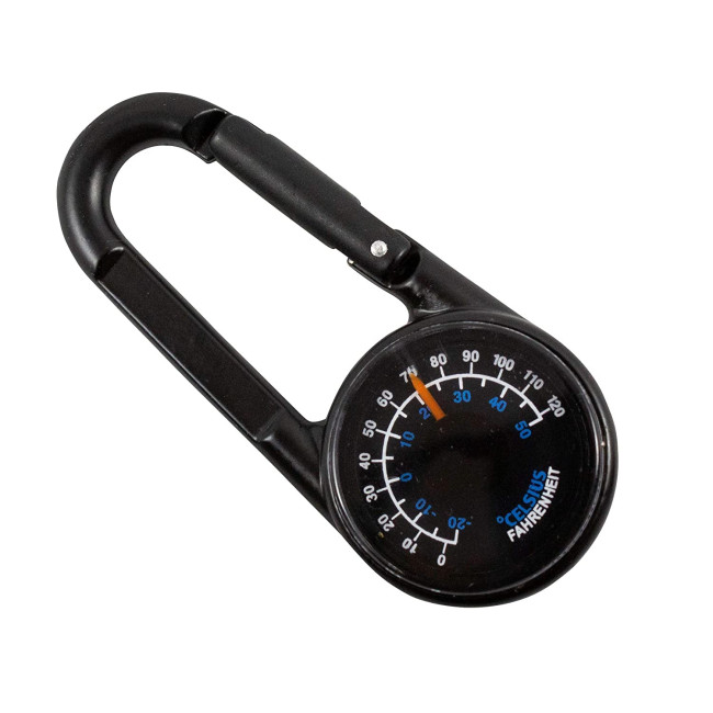 Karabiner mit Kompass und Thermometer Schwarz - Munkees