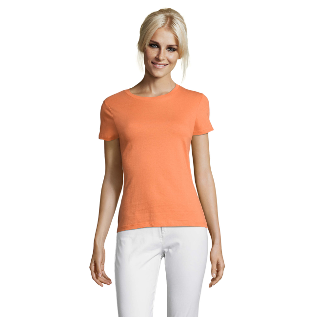 TEE-SHIRT FEMME REGENT WOMEN ABRICOT - SOL'S
