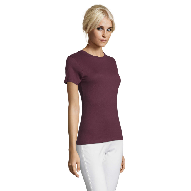 DAMES T-SHIRT REGENT WOMEN BORDEAUX - SOL'S