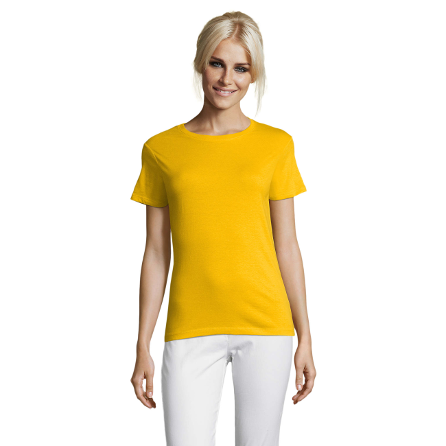 DAMES T-SHIRT REGENT WOMEN GEEL - SOL'S