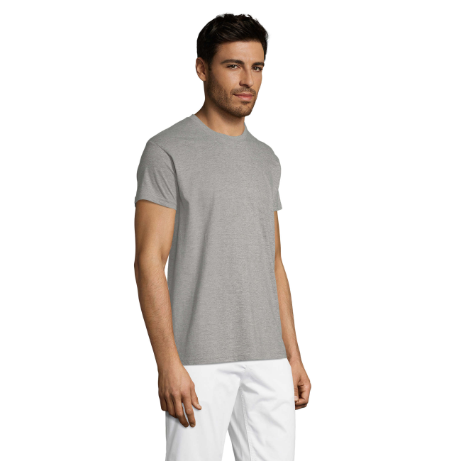 T-SHIRT REGENT GRIJS GEMÊLEERD - SOL'S
