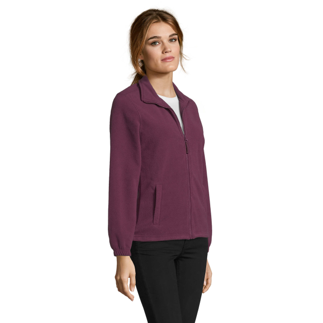 KURTKA DAMSKA MICROFLEECE NA ZAMEK NORTH WOMEN BORDOWA - SOL'S