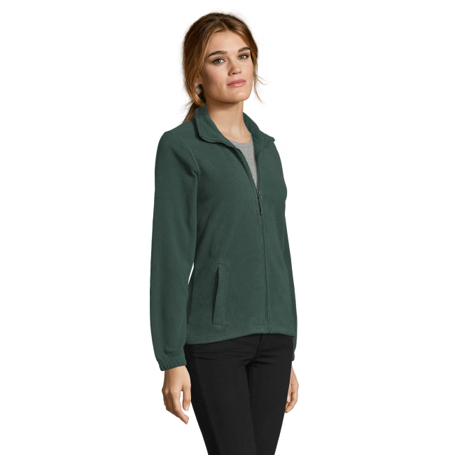 VESTE MICROPOLAIRE ZIPÉE FEMME NORTH WOMEN VERT SAPIN - SOL'S