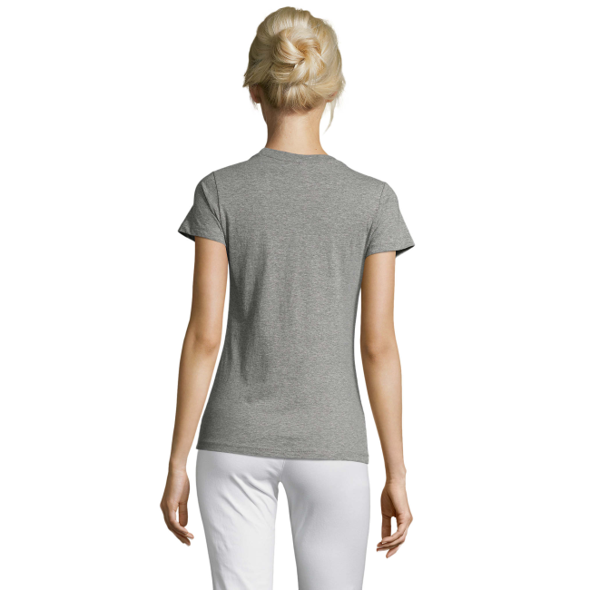DAMES T-SHIRT REGENT WOMEN GRIJS GEMÊLEERD - SOL'S