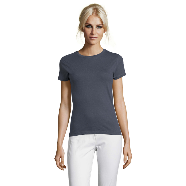 TEE-SHIRT FEMME REGENT WOMEN GRIS SOURIS - SOL'S