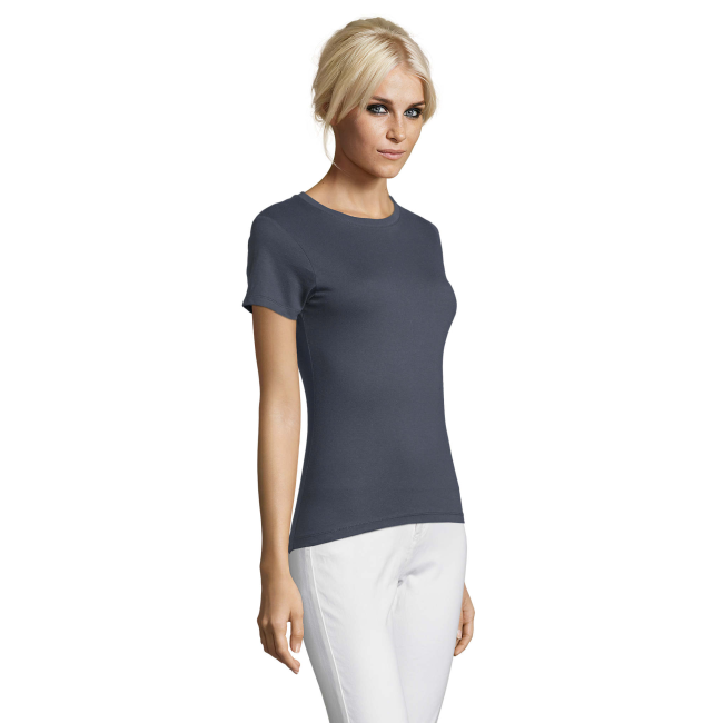 TEE-SHIRT FEMME REGENT WOMEN GRIS SOURIS - SOL'S