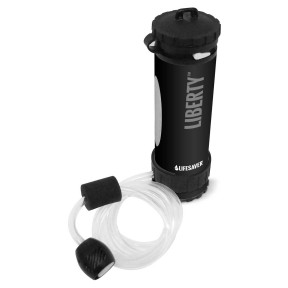Bouteille Liberty avec purificateur d'eau Noir - LifeSaver