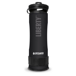 Bouteille Liberty avec purificateur d'eau Noir - LifeSaver