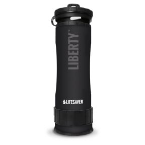 Bouteille Liberty avec purificateur d'eau Noir - LifeSaver