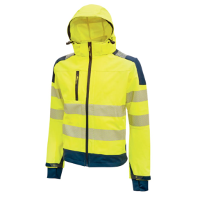 Hochsichtbare Softshell-Jacke MIKY Neon-Gelb - U Power