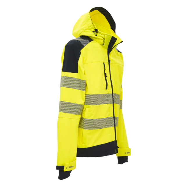 Kurtka Softshell o wysokiej widoczności MIKY Żółta Fluo - U Power