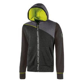 Sweat à capuche zippé Jupiter noir - U Power