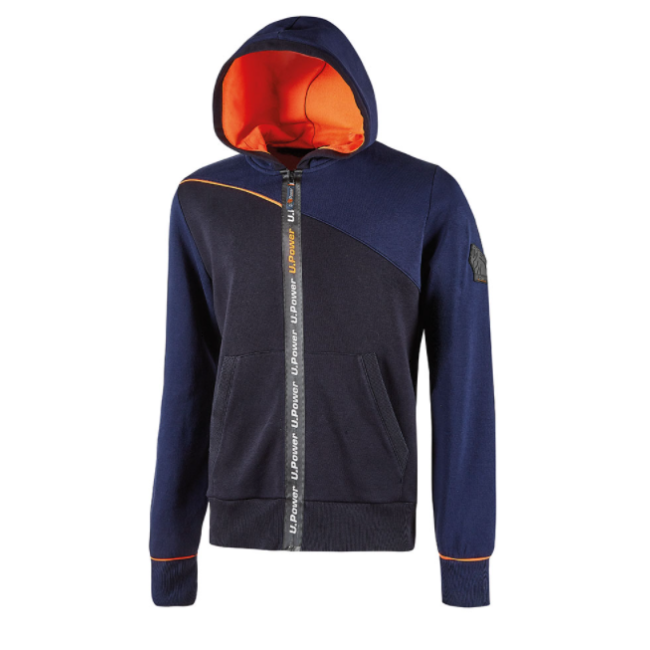 Sweat à capuche zippé Jupiter marine - U Power