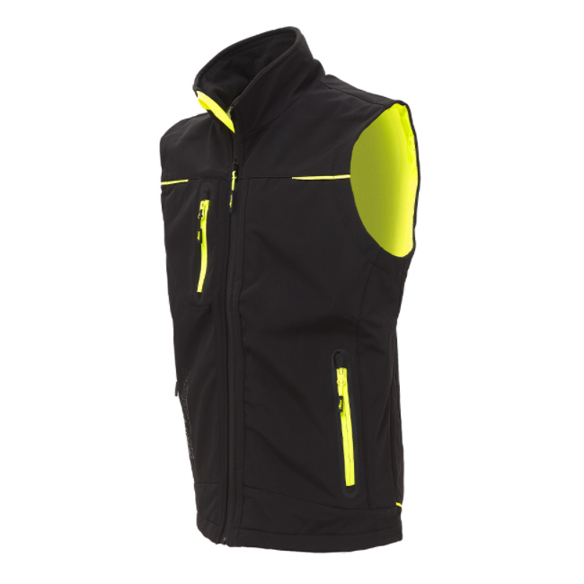 Gilet Softshell Pro UNIVERSE Noir micro-polaire - U Power