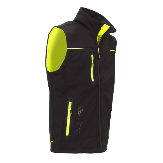 Gilet Softshell Pro UNIVERSE Noir micro-polaire - U Power
