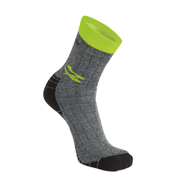 Sokken Giady grijs en geel fluo - U Power