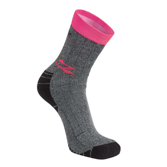 Sokken Giady grijs en fuchsia - U Power