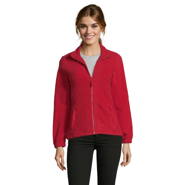 Microfleece vest met rits north dames rood - Sol's