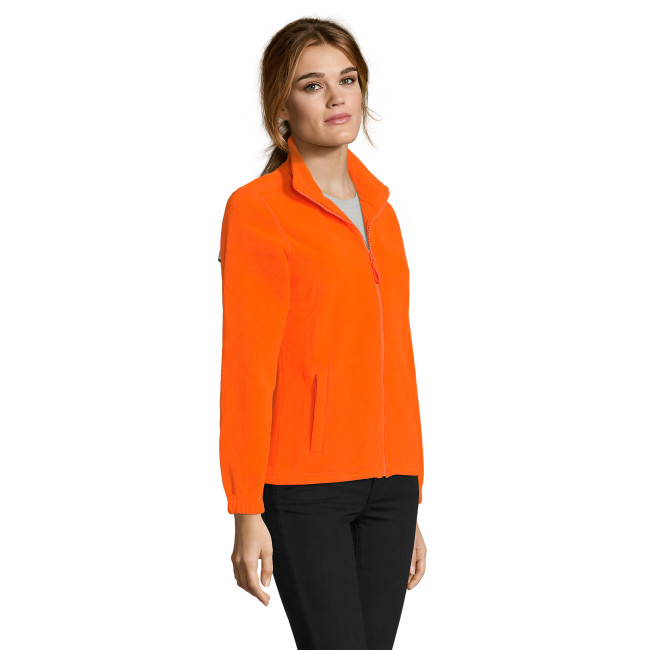 Microfleece vest met rits north dames oranje fluo - Sol's
