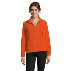Damen-Microfleecejacke North mit Reißverschluss orange - Sol's