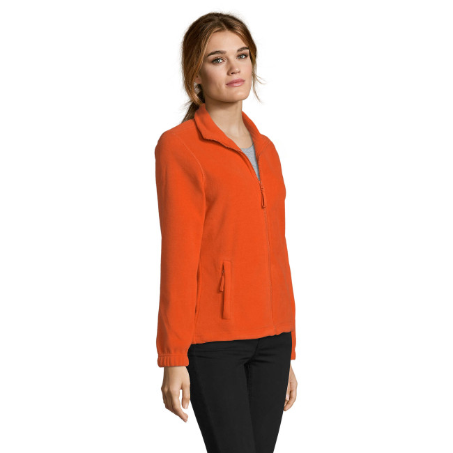 Microfleece vest met rits north dames oranje - Sol's
