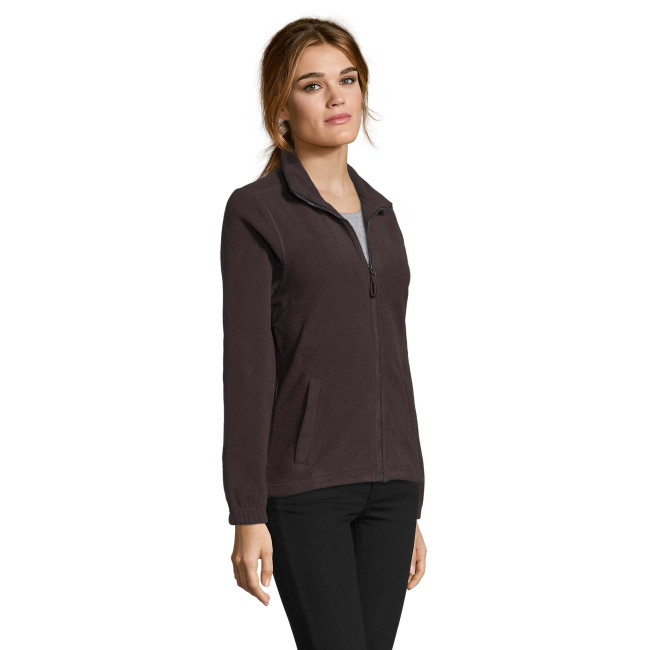 Veste micropolaire zippée north femme chocolat foncé - Sol's