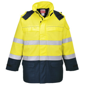Parka Bizflame Multi łuk elektryczny i wysoka widoczność żółty/niebieski - Portwest