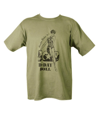 Tee-shirt D-Day Doll Vert olive - Kombat Tactical