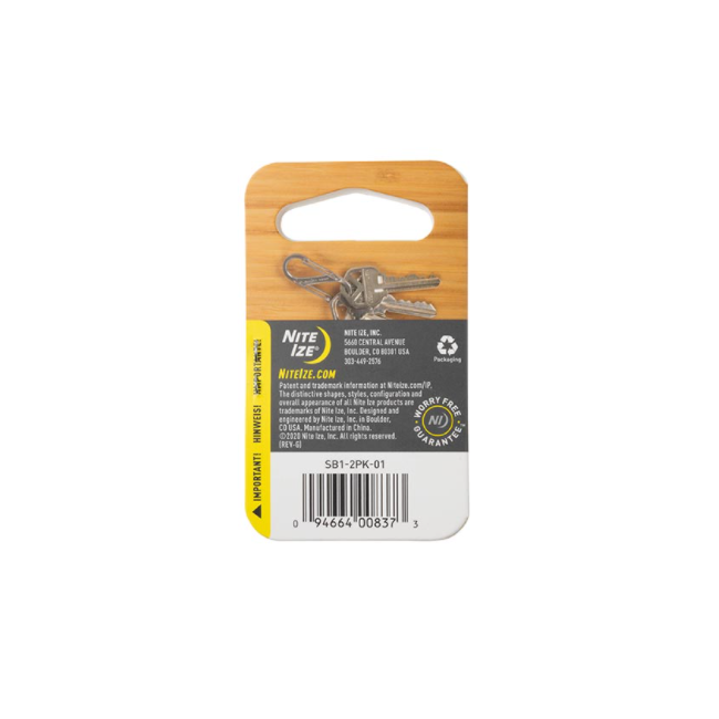 Mousqueton S-Biner Taille 1 x2 -Nite Ize