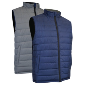 blouson matelassé - sans manche - réversible revolte marine/gris - lma