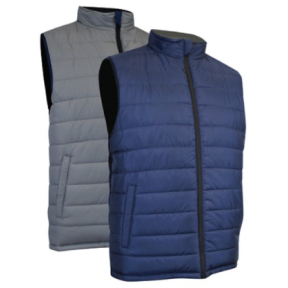gewatteerde jas - mouwloos - omkeerbaar revolte marineblauw/grijs - lma