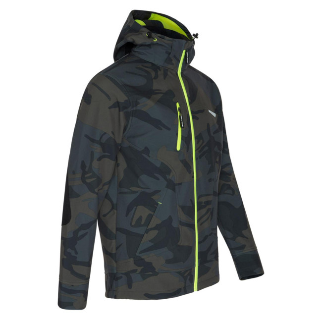 Veste softshell Borel woodland et jaune fluo - North Ways