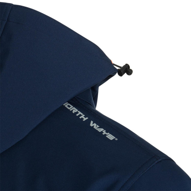 Softshell-Jacke Borel Marine und Neon Orange - North Ways