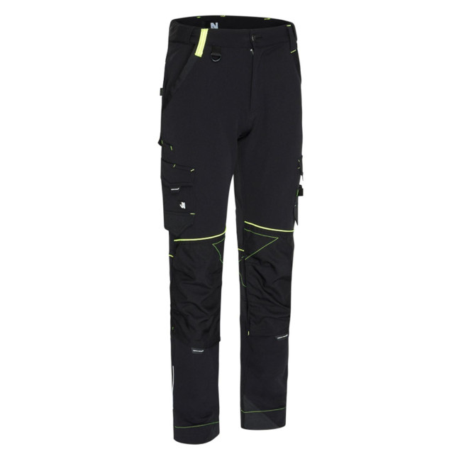 BROEK SACHA ZWART/GEEL FLUO - NORTH WAYS