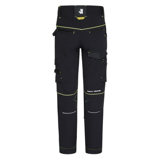 PANTALON SACHA NOIR/JAUNE FLUO - NORTH WAYS