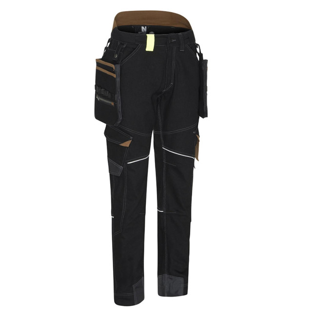 PANTALON VICENTE NOIR/CAMEL - NORTH WAYS