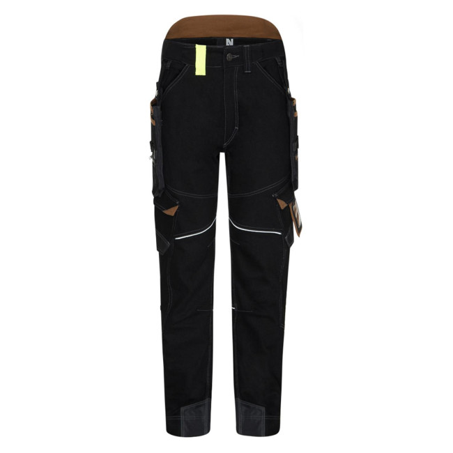 PANTALON VICENTE NOIR/CAMEL - NORTH WAYS