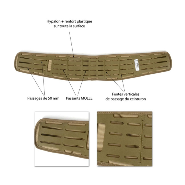 Ceinturon MOLLE lasercut NIJRAB 3 Coyote - Dimatex