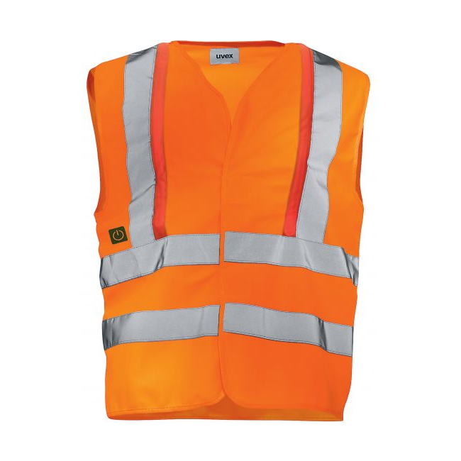 Kamizelka ostrzegawcza pomarańczowa z przełącznikiem uvex protection active flash - Uvex Safety