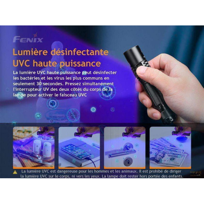 Desinfectielamp LD32 UVC 1200 lumen - Fenix