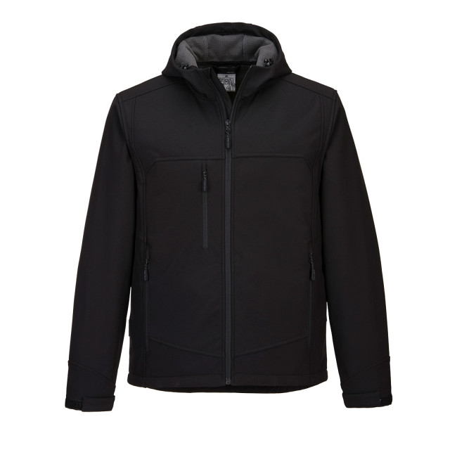 Kurtka robocza softshell z kapturem KX3 czarna - Portwest