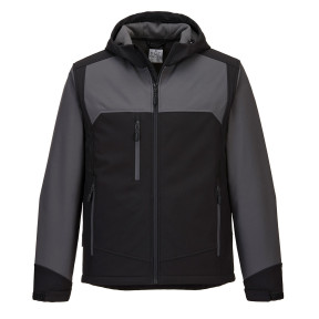 Kurtka robocza softshell z kapturem KX3 czarno-szara - Portwest