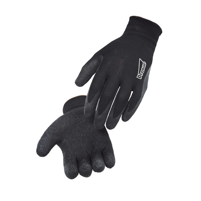 Gants polyester enduits latex finition crêpée jauge 13 noir - Singer Safety